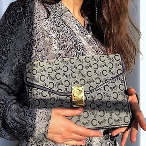CELINE vintage monogram envelope C logo Clutch